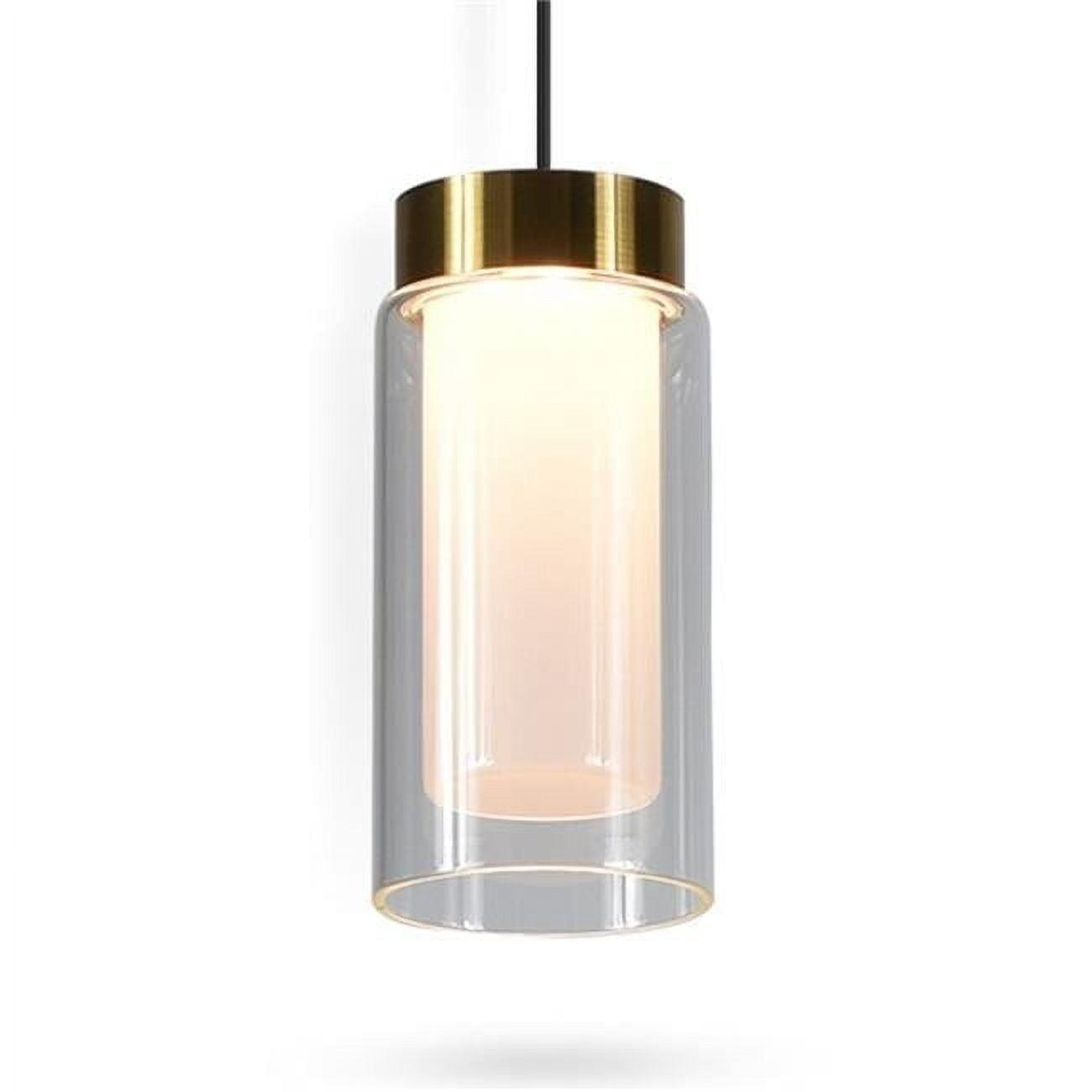 Genoa 2.5-in Integrated LED Height Adjustable ETL Certified Pendant Light with Glass Shade