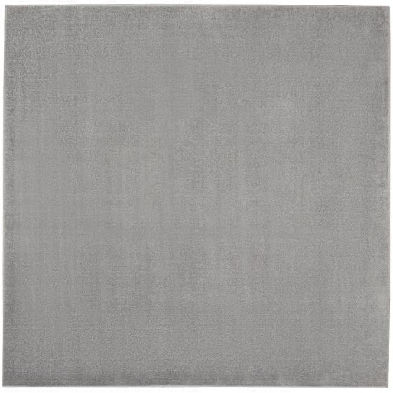 Nourison Essentials Easy Care Indoor Outdoor Area Rug - Silver Grey 5' x Square