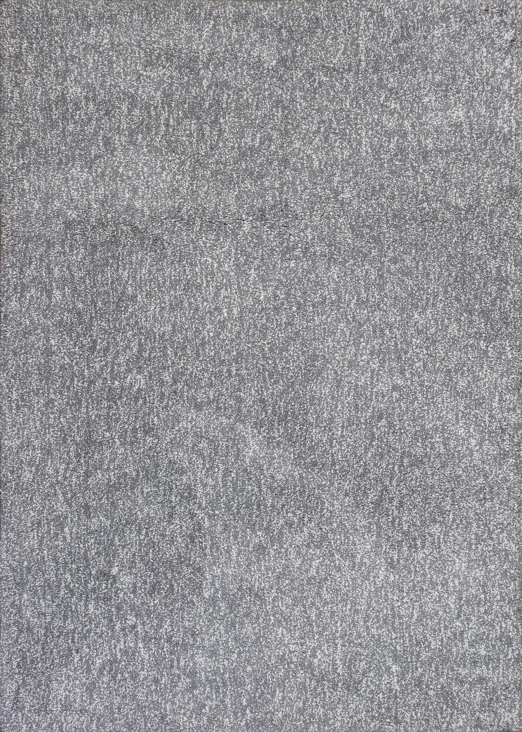 5' x 7' Grey Heather Handmade Wool Shag Rug