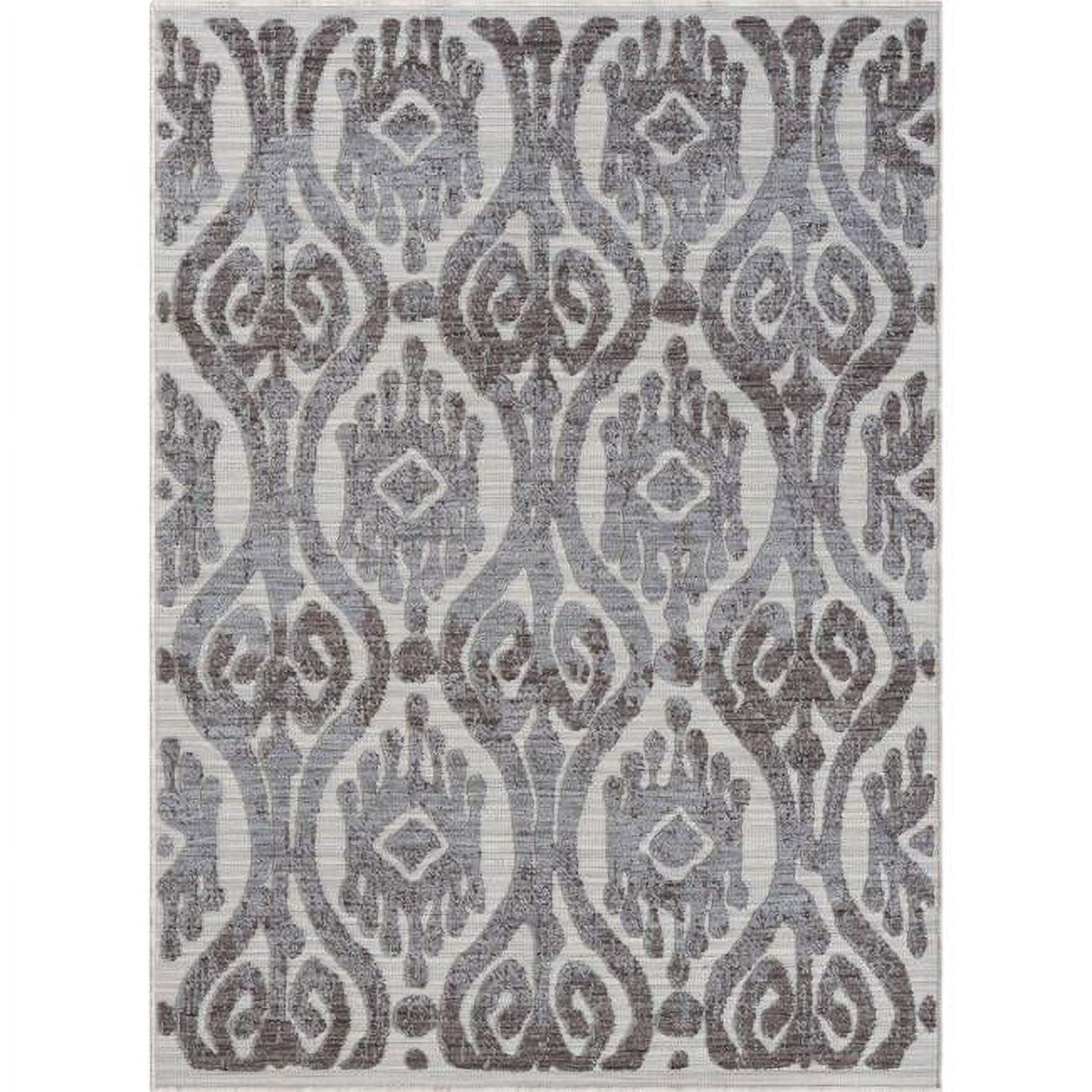 Winona Modern Blue Rectangular 5' x 7' Synthetic Area Rug