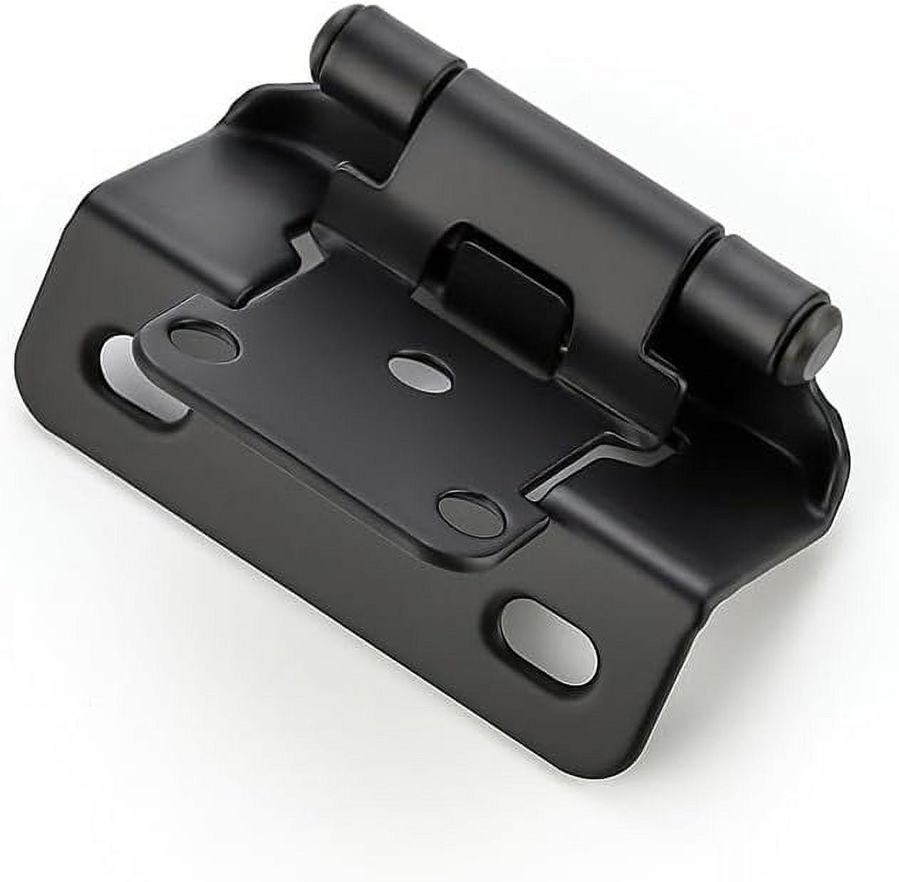 Matte Black Semi-Overlay Self-Closing Cabinet Hinges, 25 Pairs