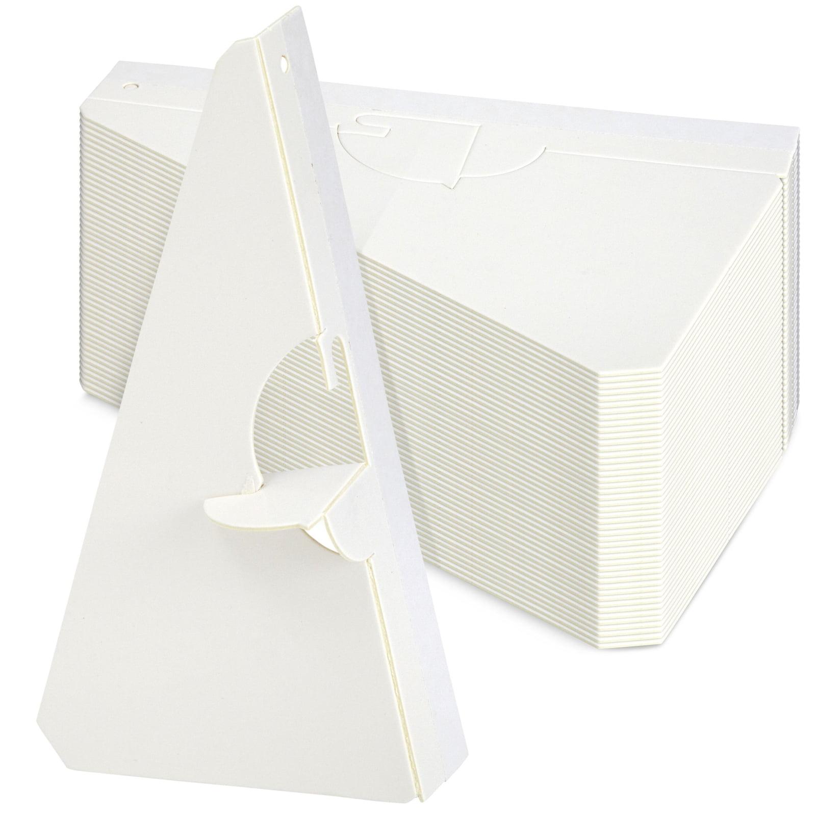 Bright Creations 50-Pack Self-Stick Cardboard Easel Backs, Picture Frame and Art Easel Stand Bulk Pack (White, 7 in)