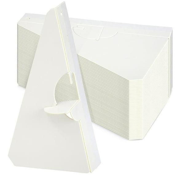 Bright Creations 50-Pack Self-Stick Cardboard Easel Backs, Picture Frame and Art Easel Stand Bulk Pack (White, 7 in)