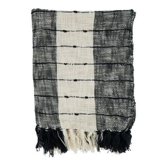 Saro Sevan Collection Hand Woven Throw Blanket