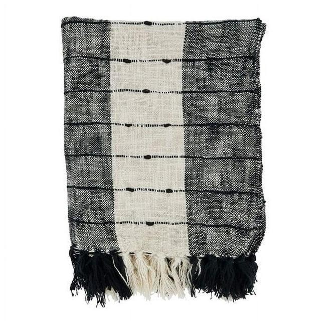 Saro Sevan Collection Hand Woven Throw Blanket