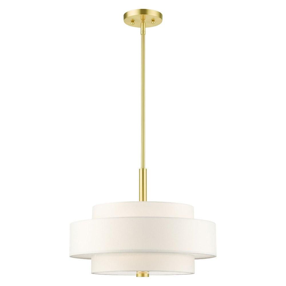 Livex Lighting Meridian 4 - Light Chandelier in  Satin Brass