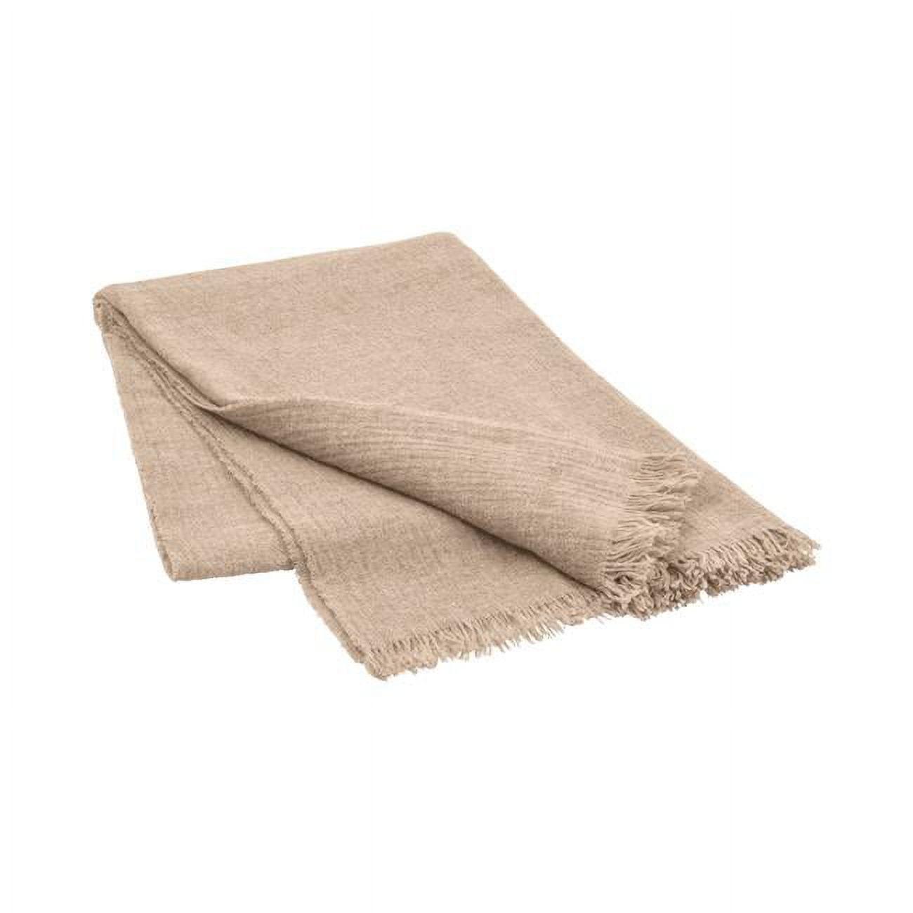 Moonbeam Merino Wool and Cashmere Throw Blanket