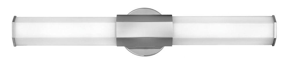 Polished Nickel Cylinder Outdoor Wall Light with Etched Glass