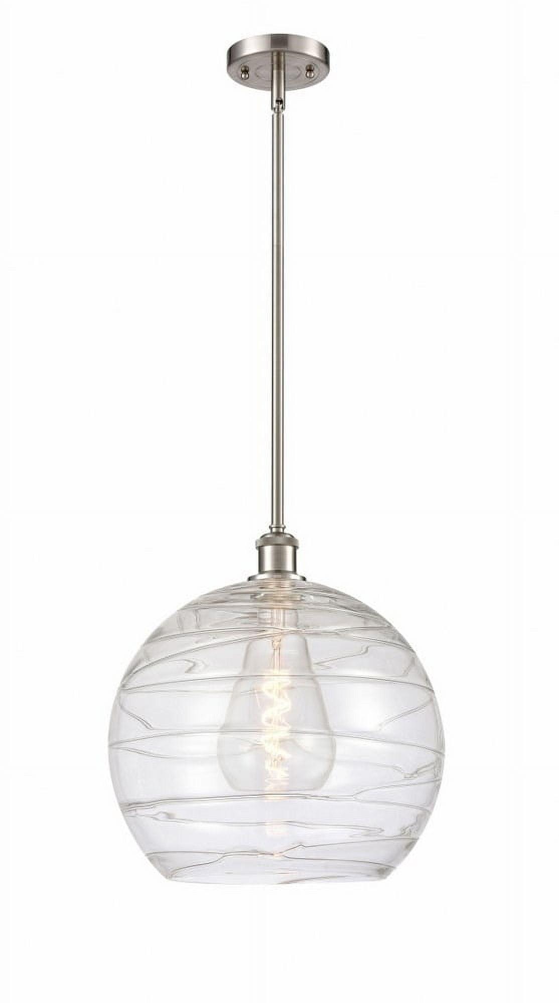 516-1S-WPC-G1213-14 Innovations Lighting Athens Deco Swirl 1 Light 14" Pendant Brushed Satin Nickel