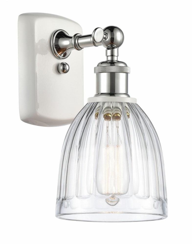 Innovations Lighting Brookfield 1 - Light Sconce in  white/polished chrome