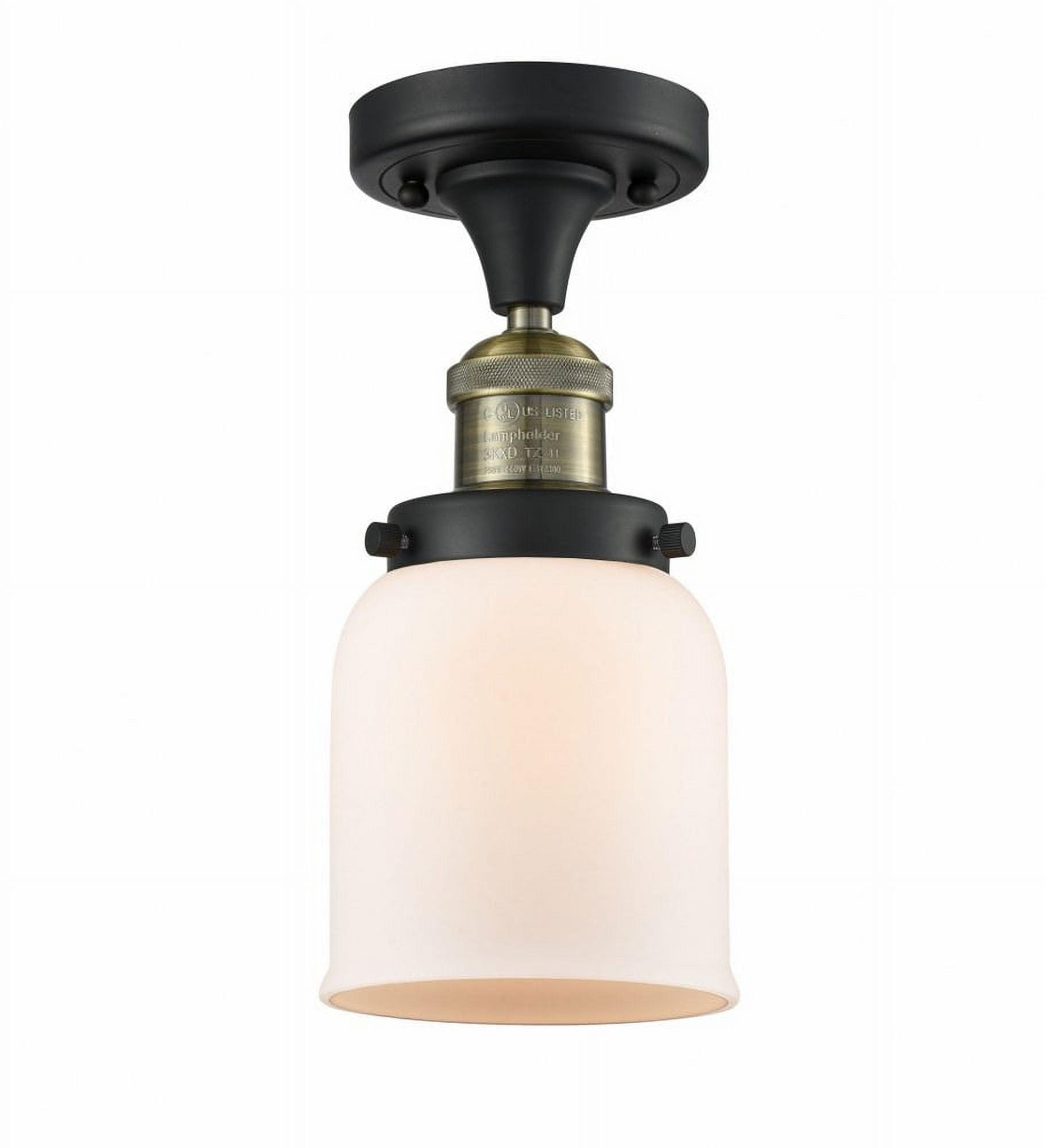 Innovations Lighting - Bell - 1 Light Semi-Flush Mount In Industrial Style-9