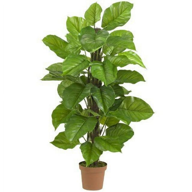 52" Faux Large Leaf Philodendron Plant