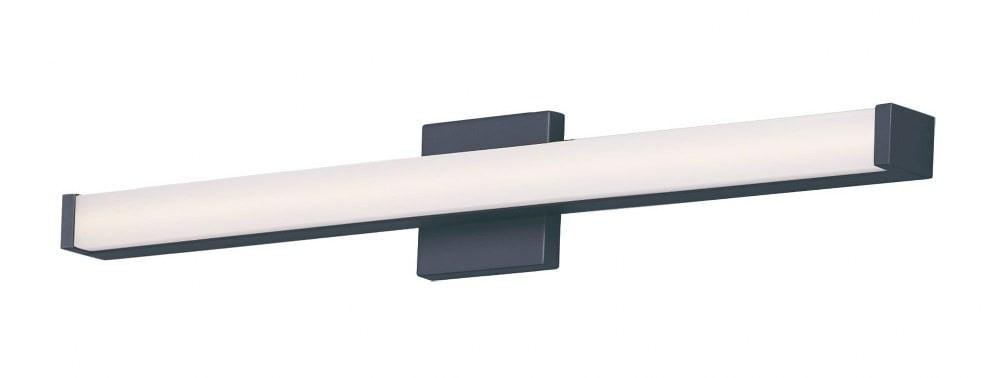 Spec Minimalistic 30" LED Bath Vanity Light in Black with Acrylic Shade