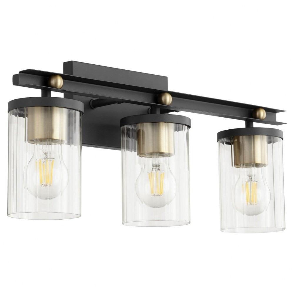 Empire Noir Aged Brass 3-Light Outdoor Vanity Light