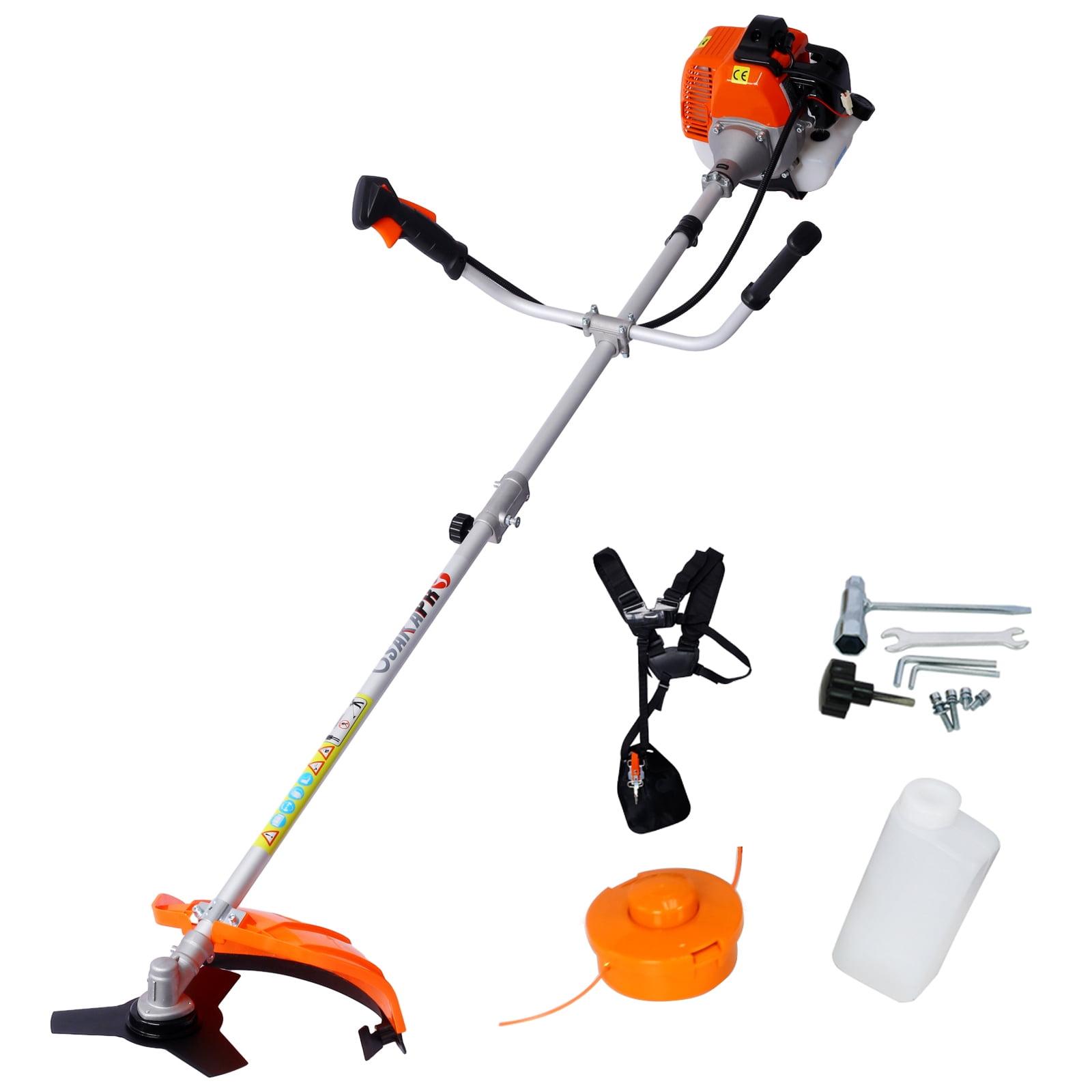 POWANLI 2 in 1 String Trimmer,52cc Weed Eater/Wacker Gas Powered with 10'' Brush Cutter,Rubber Handle & Shoulder Strap Included