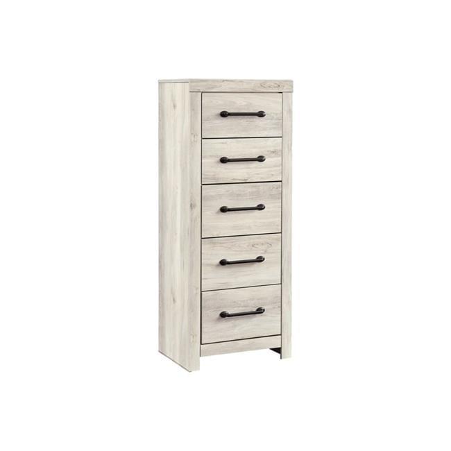 Signature Design by Ashley Cambeck 5 Drawer Chest in Whitewash