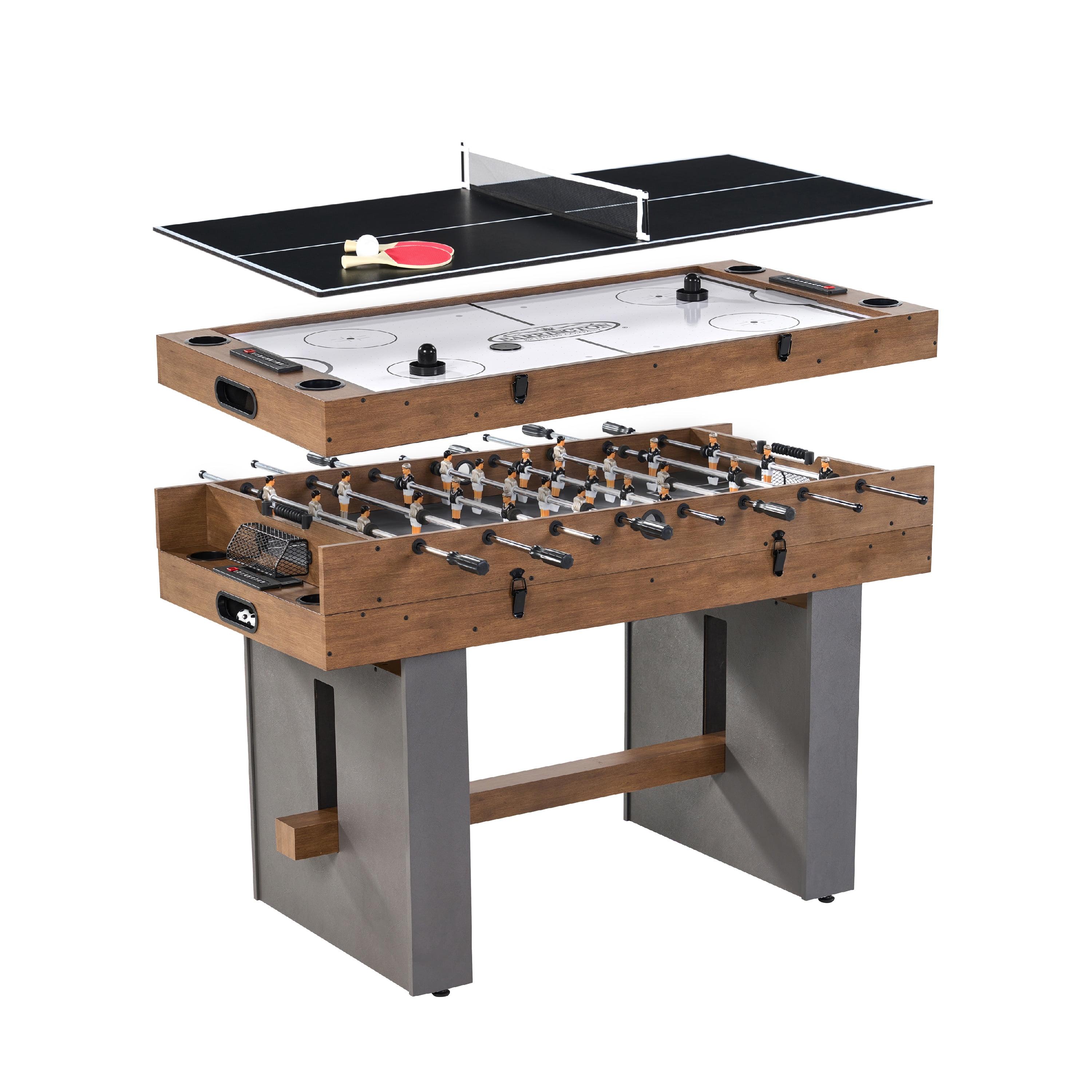 Barrington Billiards Company Barrington Urban Collection 54” 3-in-1 Combination Table includes  Air Hockey, Foosball, And Table Tennis