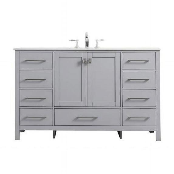 Andover Mills™ Irene 54'' Single Bathroom Vanity with Engineered Marble Top
