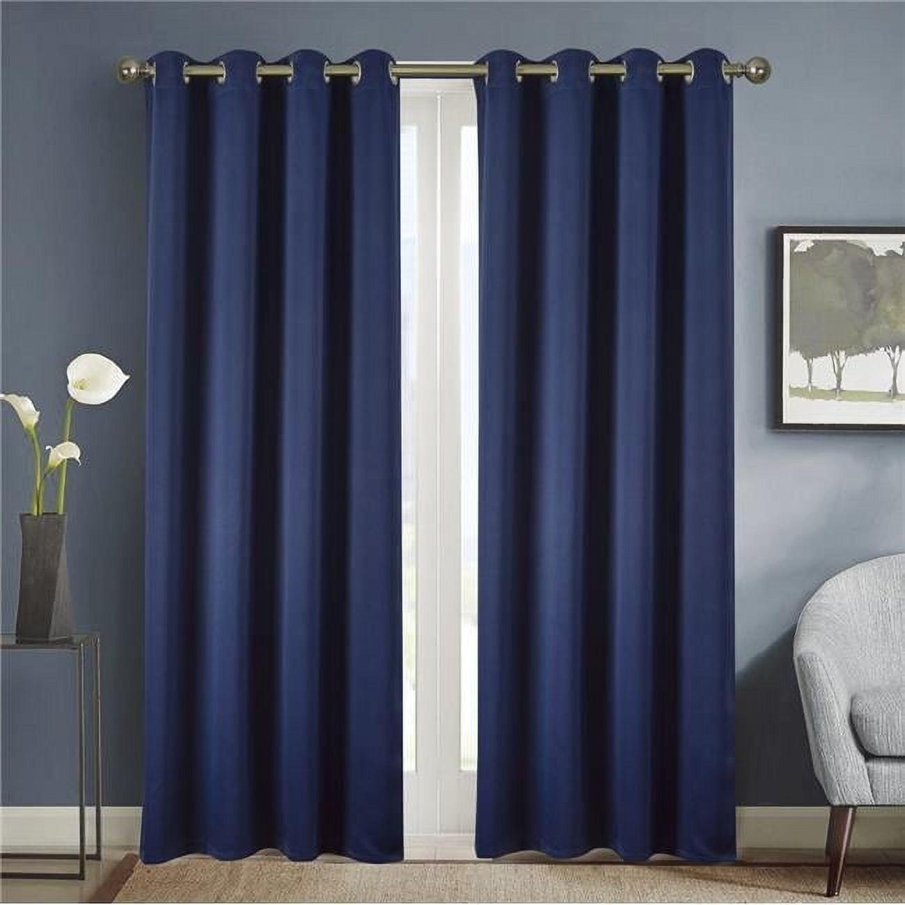 Navy Blue 54 x 84 Inch Blackout Grommet Curtain Panel