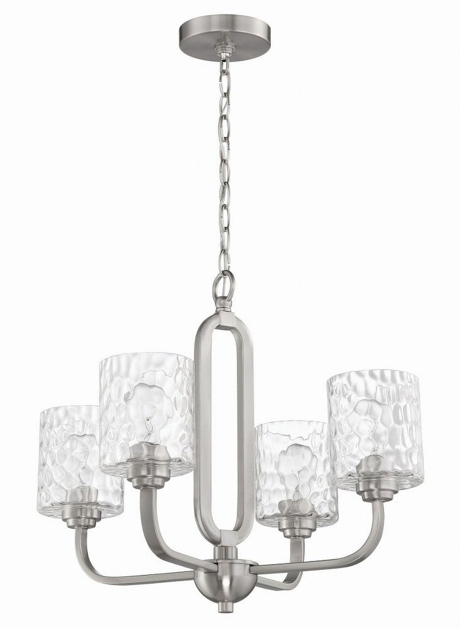54224-BNK-Craftmade Lighting-Collins - 4 Light Chandelier-Brushed Polished Nickel Finish    -Traditional Installation