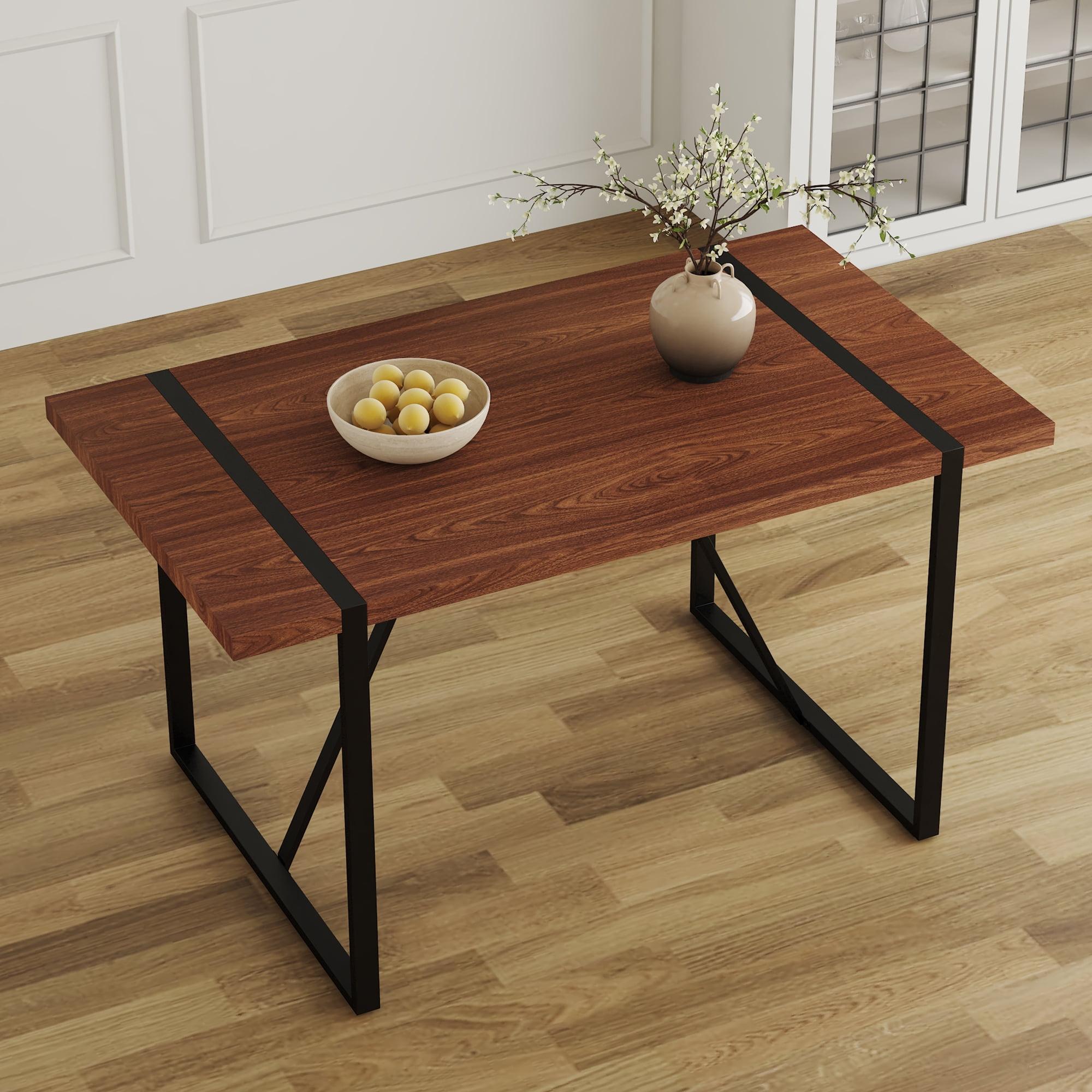 Rectangular Dining Table with MDF tabletop and metal legs