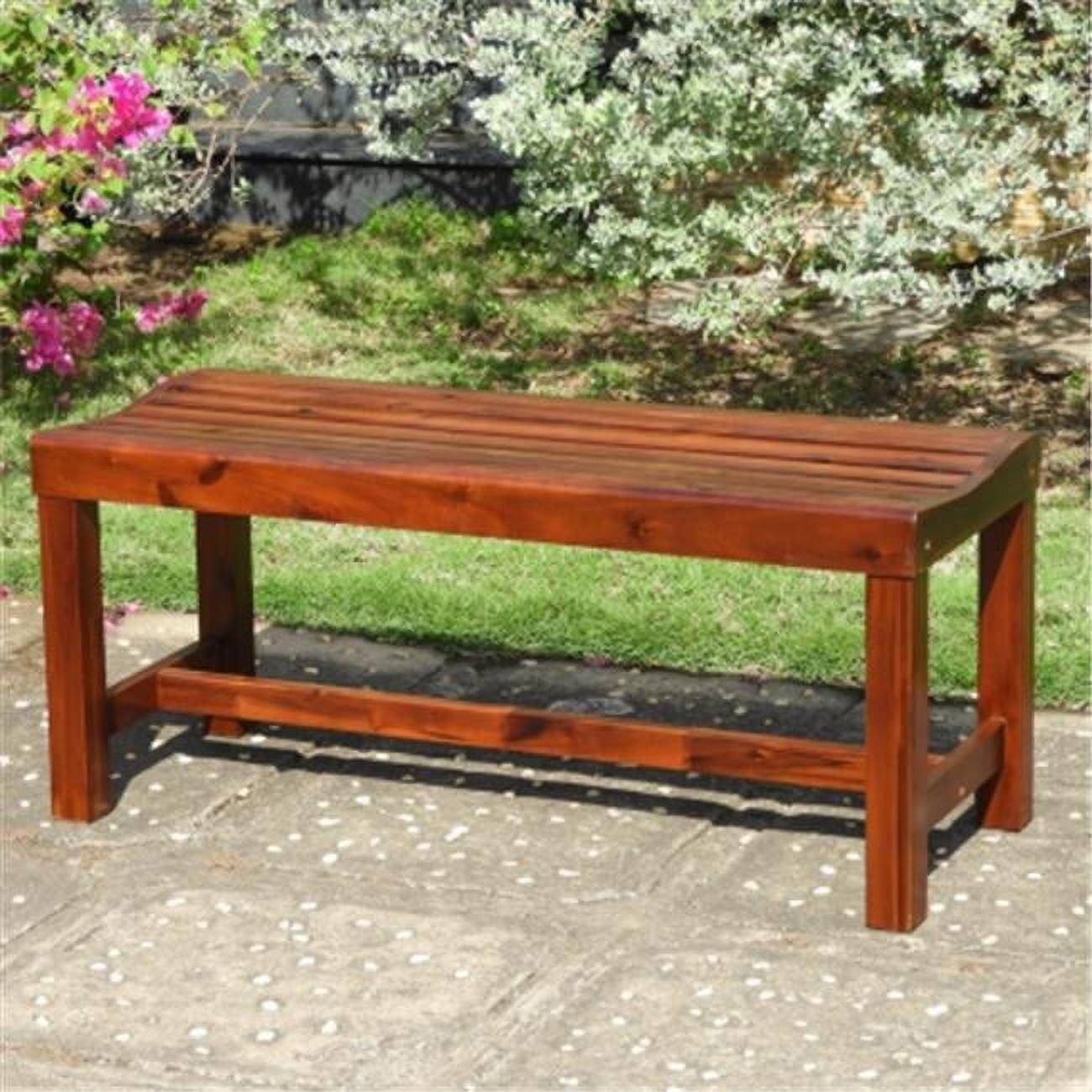 International Caravan Highland Acacia 55-Inch Backless Garden Bench