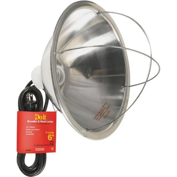 10-Inch Aluminum Heat Lamp with Porcelain Socket