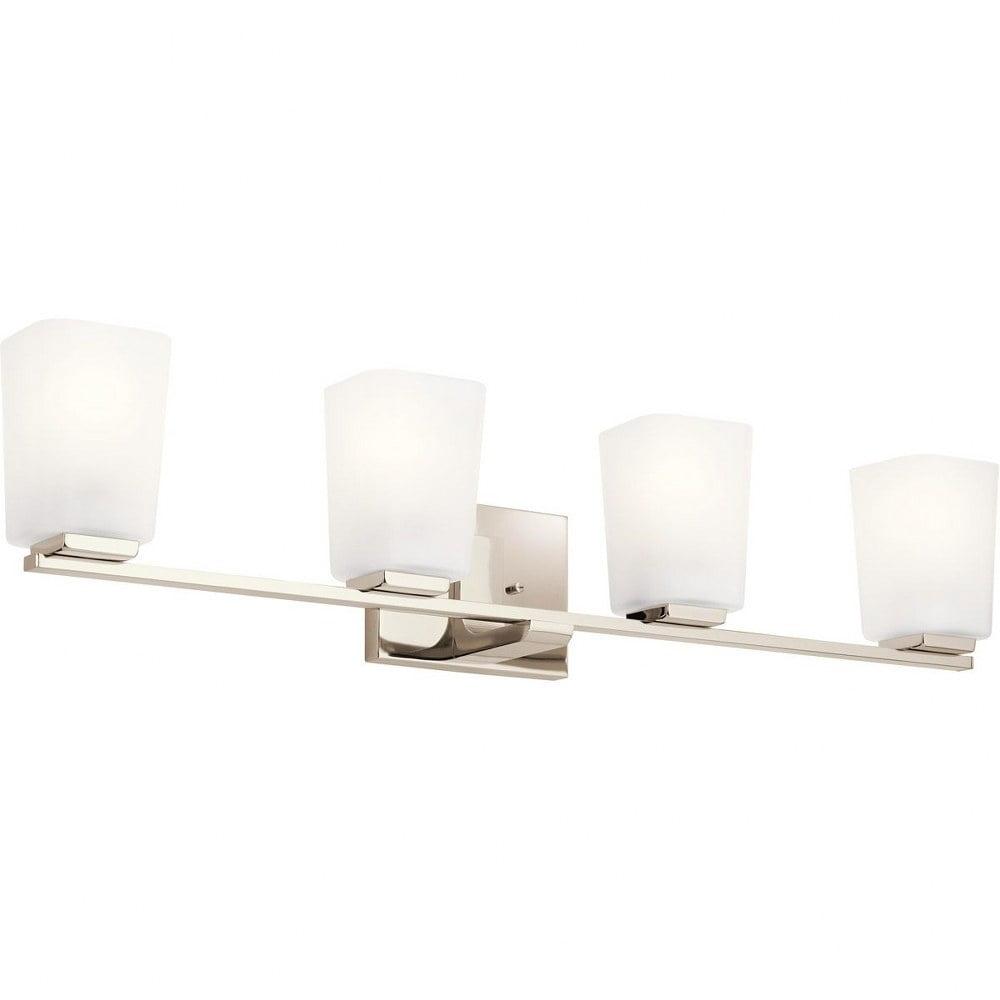 Roehm 4-Light 32" Bathroom Vanity Light in Polished Nickel