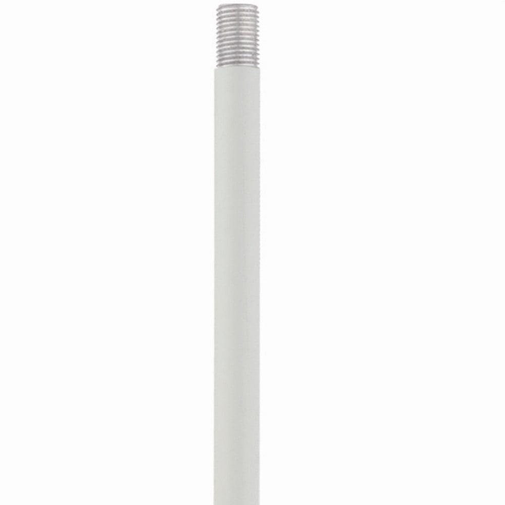 White Steel 12-Inch Extension Rod for Lighting