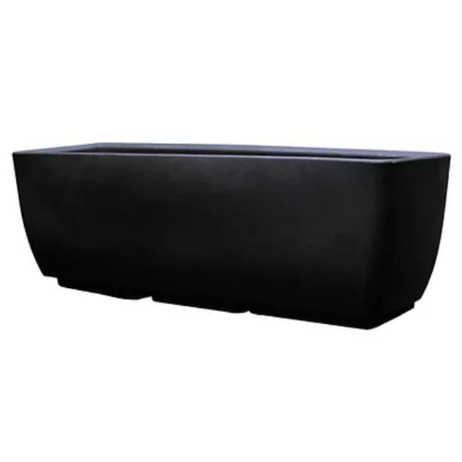 Black Rectangular Polyethylene Indoor/Outdoor Planter