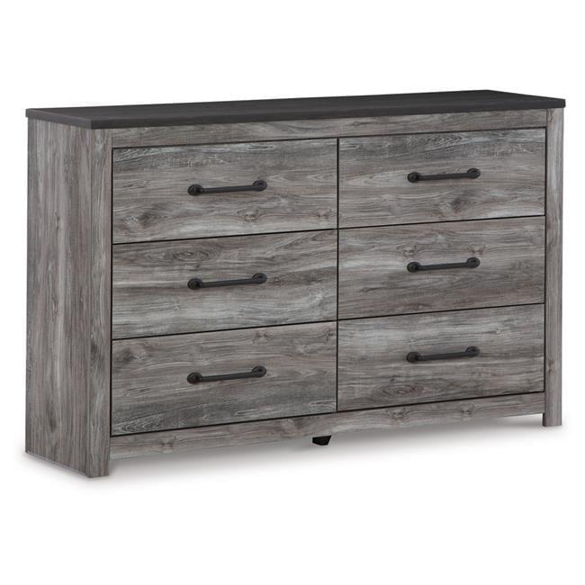 Bronyan Contemporary 58'' Gray 6-Drawer Dresser with Dovetail Drawers