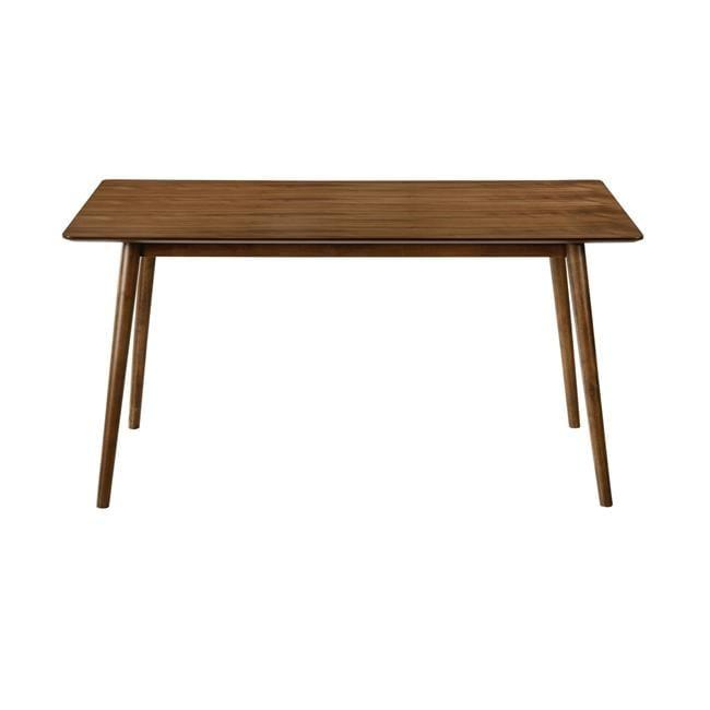 Westmont Walnut Wood Rectangular Dining Table, 59 Inch