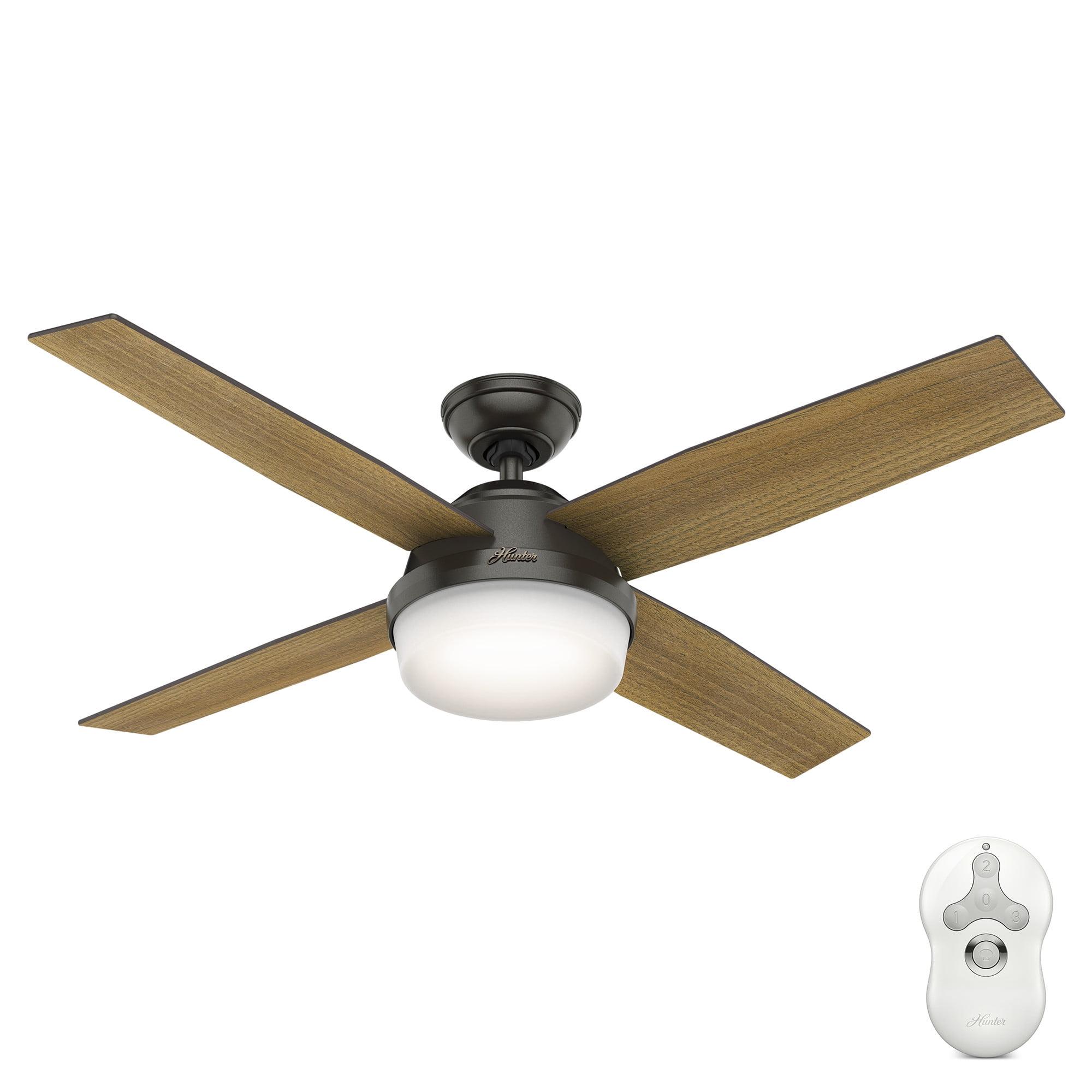 Dempsey 52" 4 - Blade Contemporary Indoor Ceiling Fan with Lights and Remote