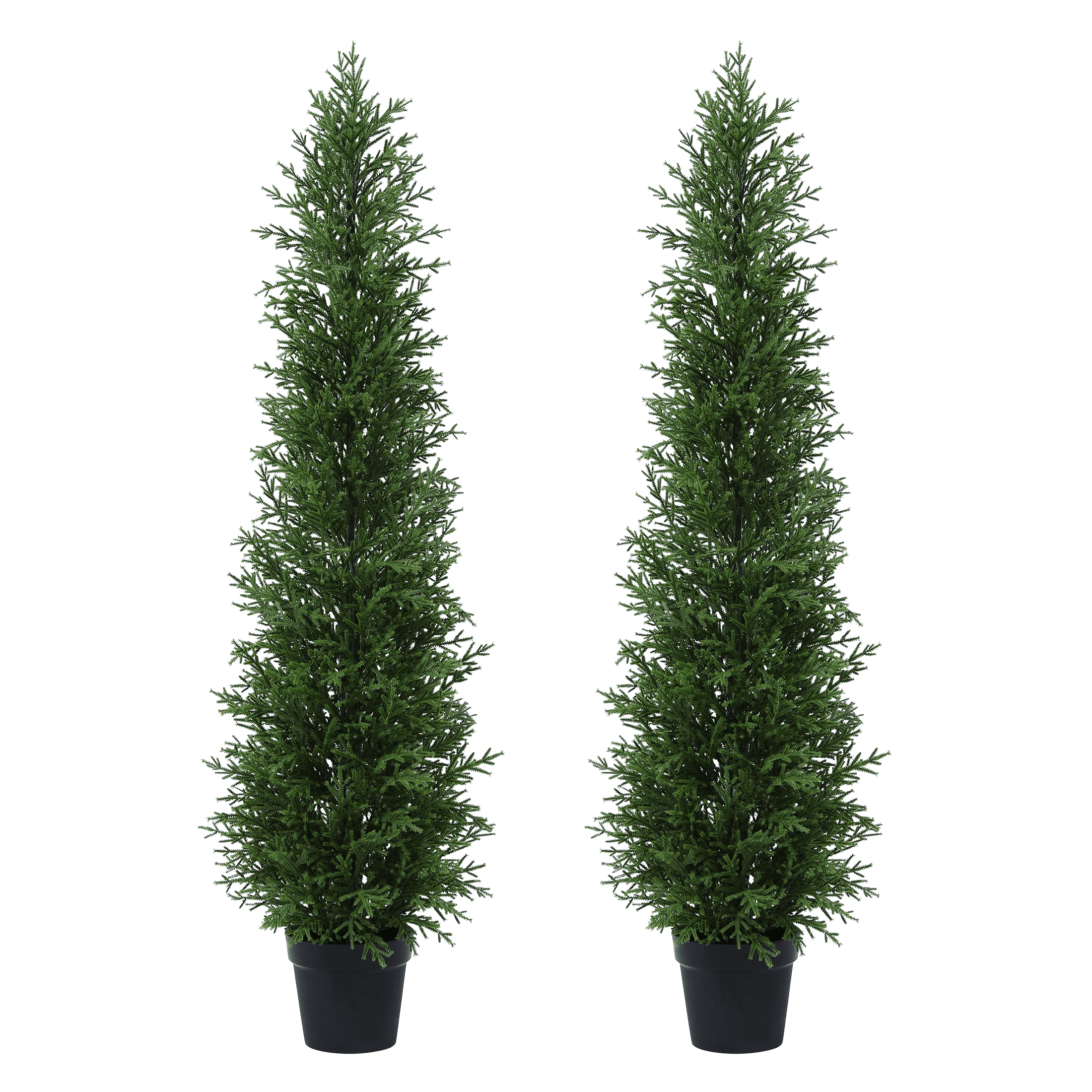 DR.Plazen 2 Pack 33 Leaves  Lifelike Artificial Boston Fern Plants, Premium Faux Greenery for Home Office Porch Decor, Hanging or Pot Display, Indoor/Outdoor Use (Pot Not Included)​