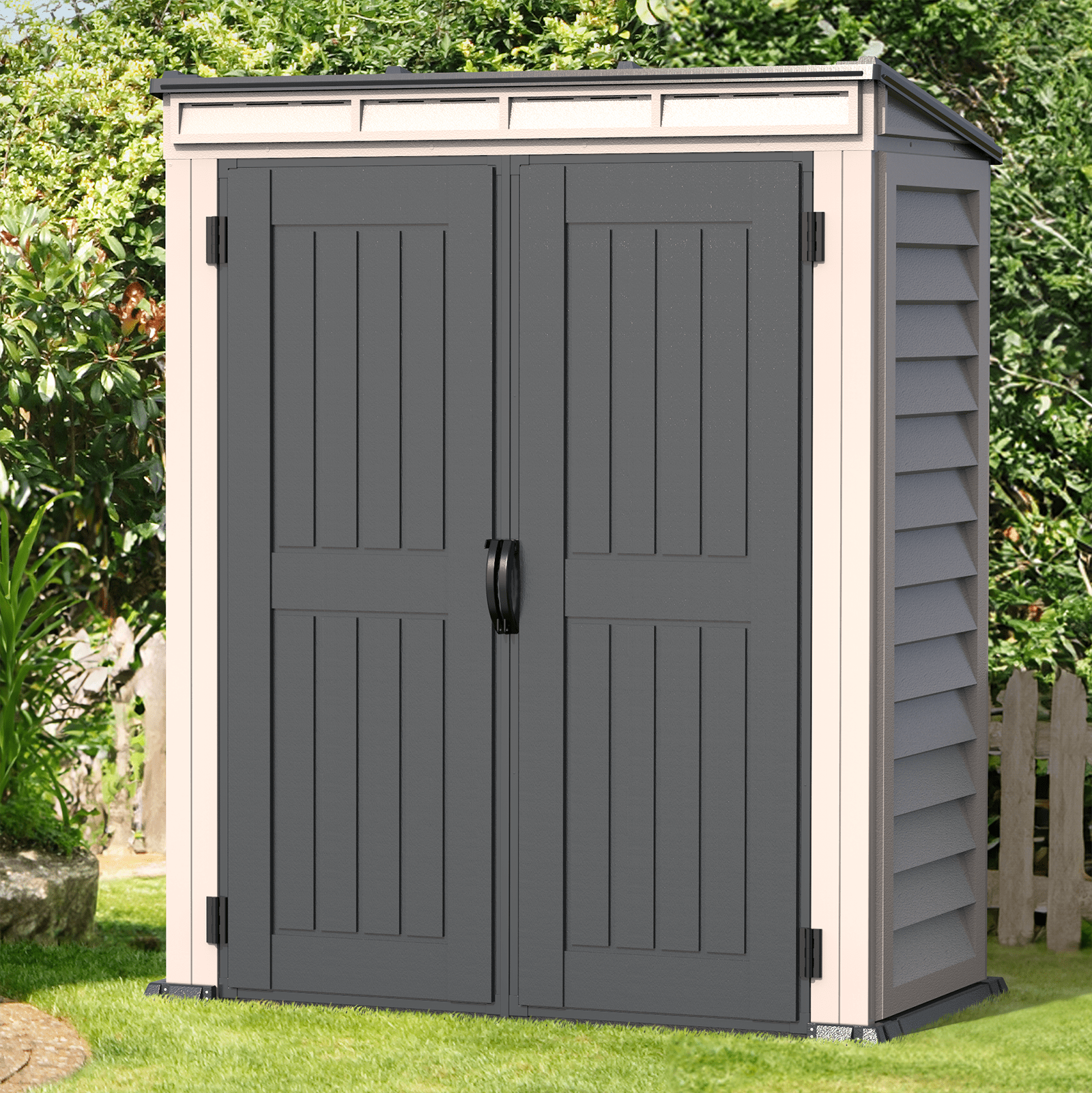 Yardmate Pent Plus 5.6 ft. W x 3 ft. D Plastic Lean-To Tool Shed