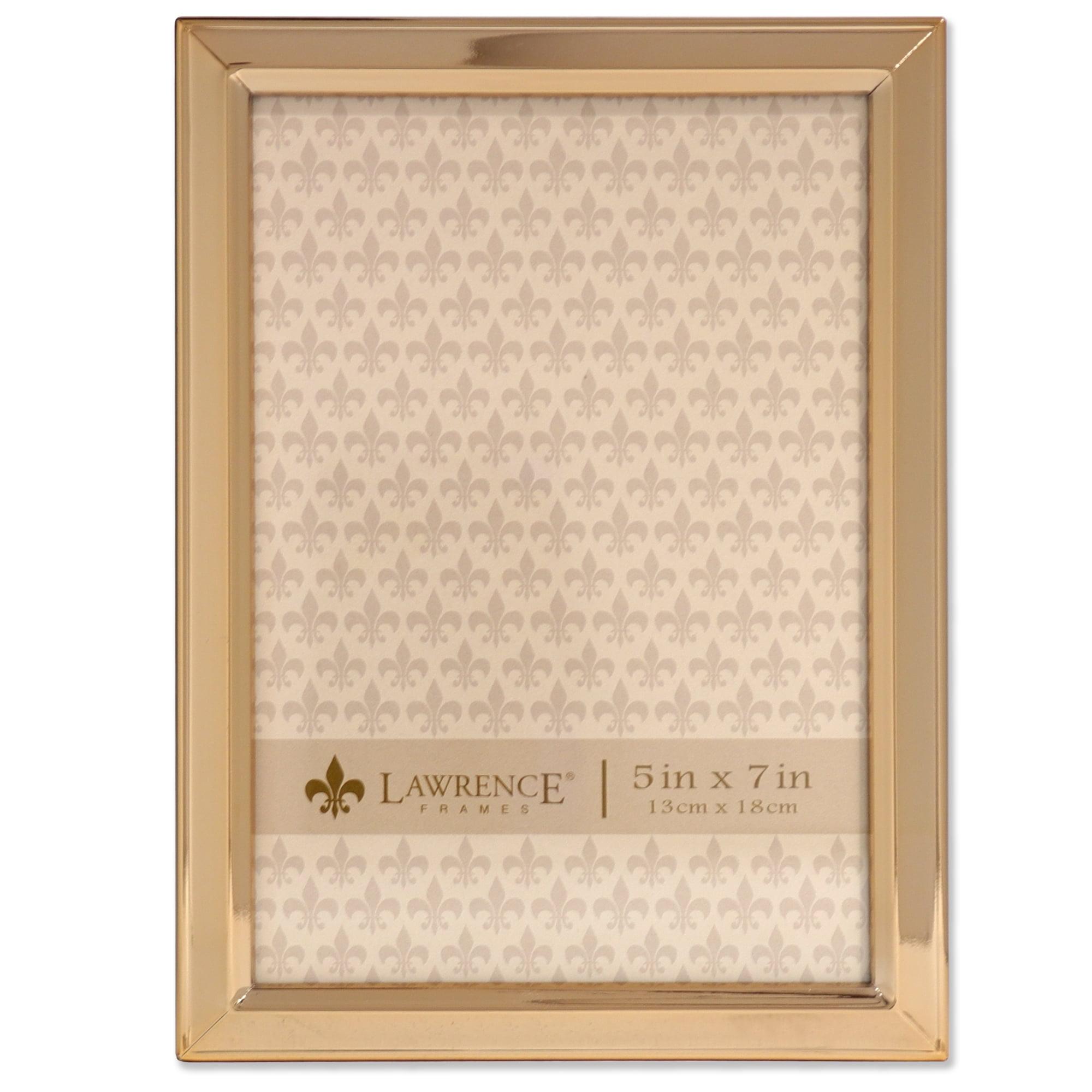 Classic Gold 5x7 Polished Metal Beveled Picture Frame