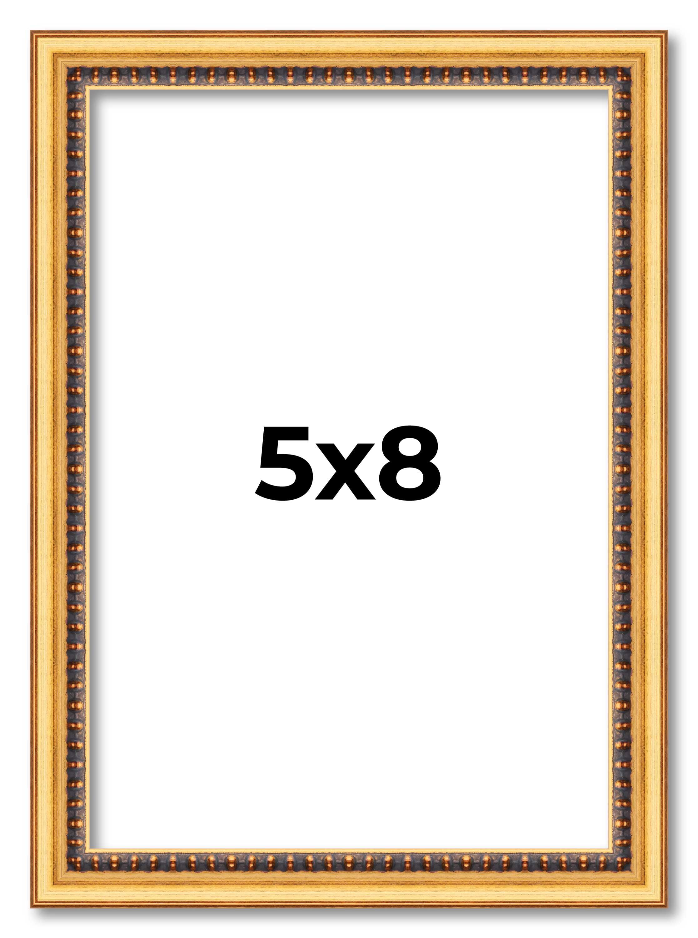 5x8 Gold Ornate Solid Wood Picture Frame