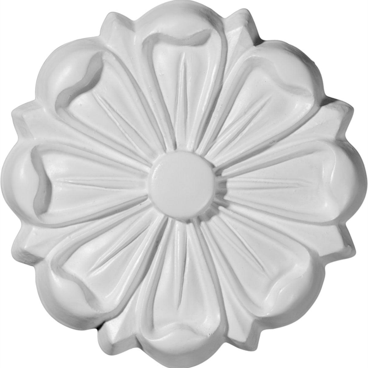 Primed White Round Decorative Rosette 6.5" Diameter