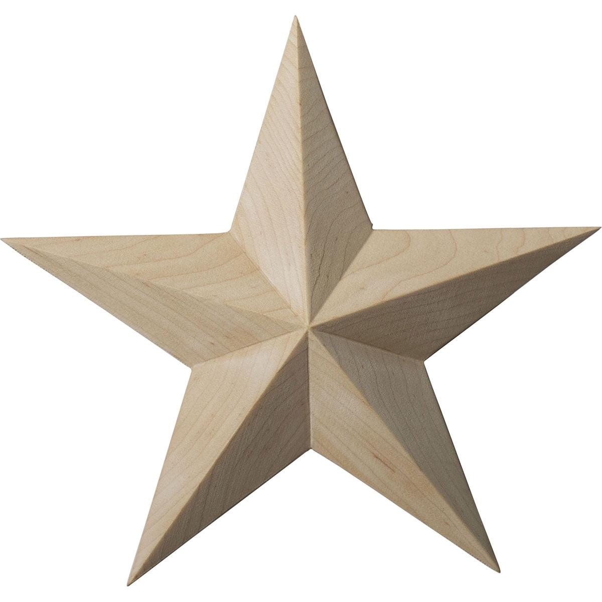 6.5" Unfinished Rubberwood Star Rosette