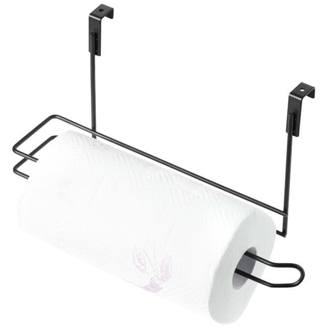 Basicwise Over The Cabinet Paper Towel Holder, Black