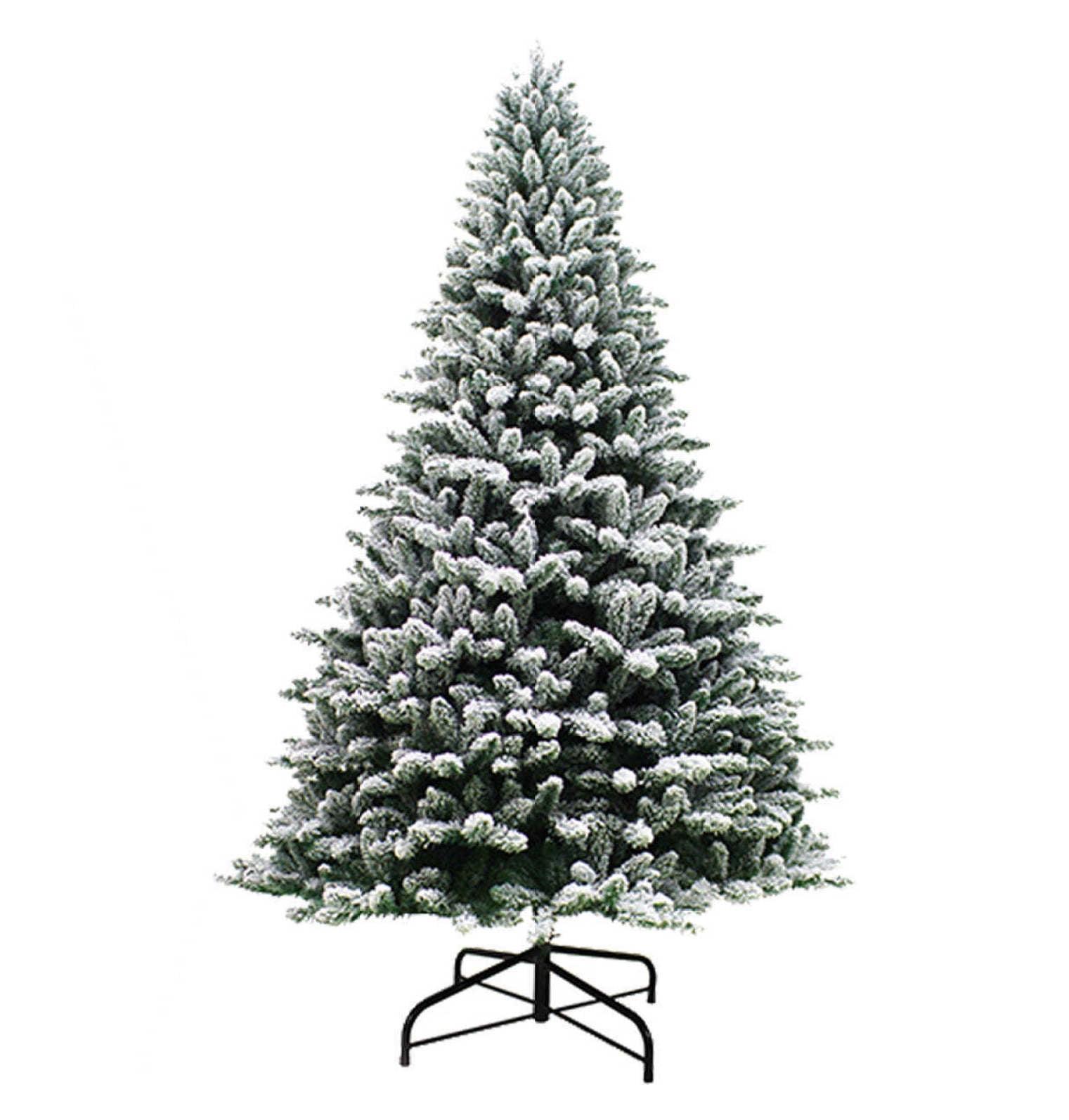 Costway 6FT Snow Flocked Artificial Christmas Tree Hinged w/928 Tips and Foldable Base