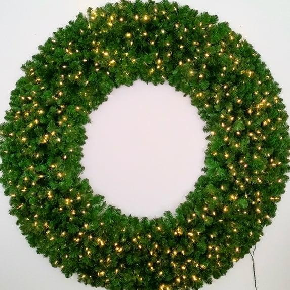 ACWreaths Christmas 72" LED Lighted PVC Wreath