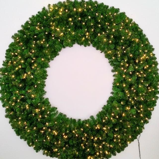ACWreaths Christmas 72" LED Lighted PVC Wreath