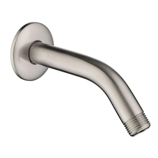 Brushed Nickel 6 Inch Stainless Steel Wall-Mounted Shower A-Rm And Flange Shower Head