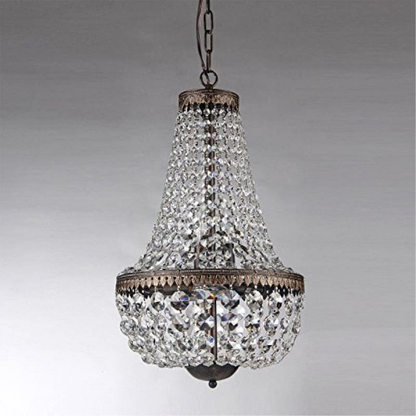 Edvivi Lighting Antique Bronze 6-Light Empire Chandelier with Crystal - Antique Bronze