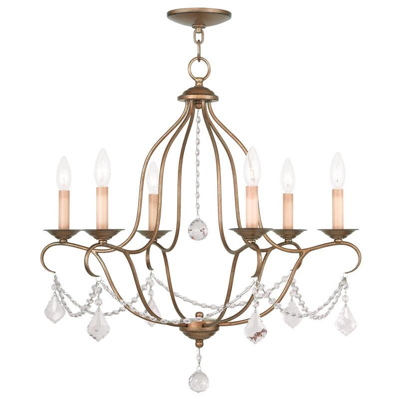 Livex Lighting Chesterfield 6 - Light Chandelier in  Antique Gold Leaf