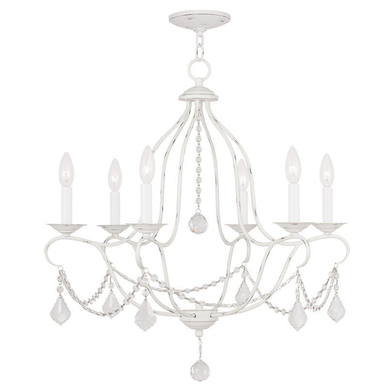 Livex Lighting Chesterfield 6 - Light Chandelier in  Antique White