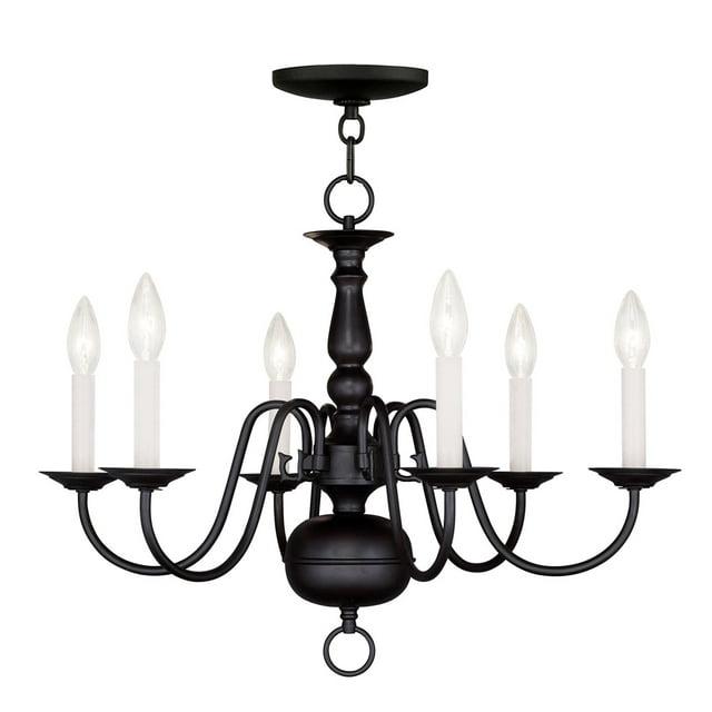 Livex Lighting Williamsburgh 6 - Light Chandelier in  Bronze