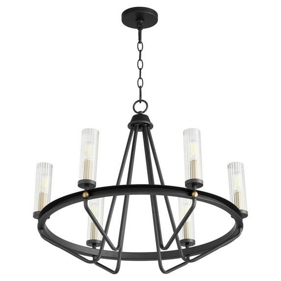 629-6-6980-Quorum Lighting-Empire - 6 Light Chandelier-21.25 Inches Tall and 26 Inches Wide -Traditional Installation