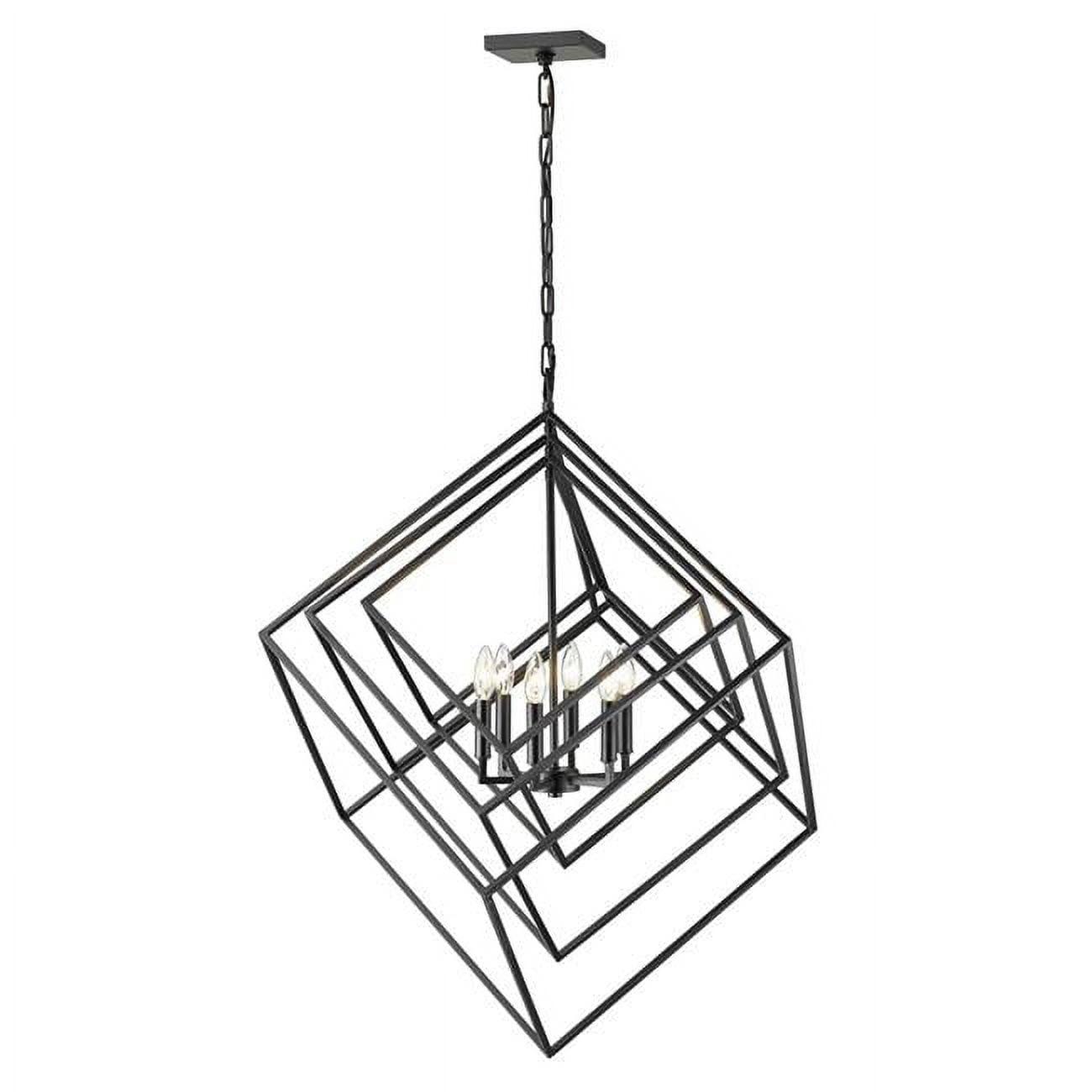 Z-Lite Euclid 6 - Light Chandelier in  Matte Black